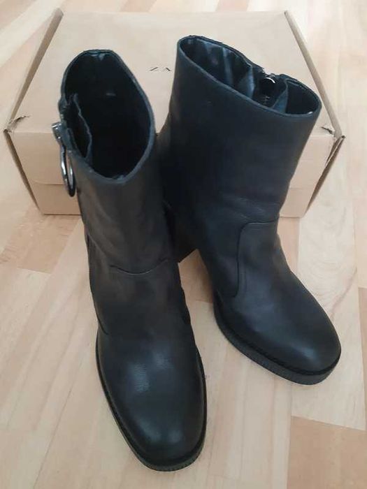 ZARA botki roz. 38 skóra!!