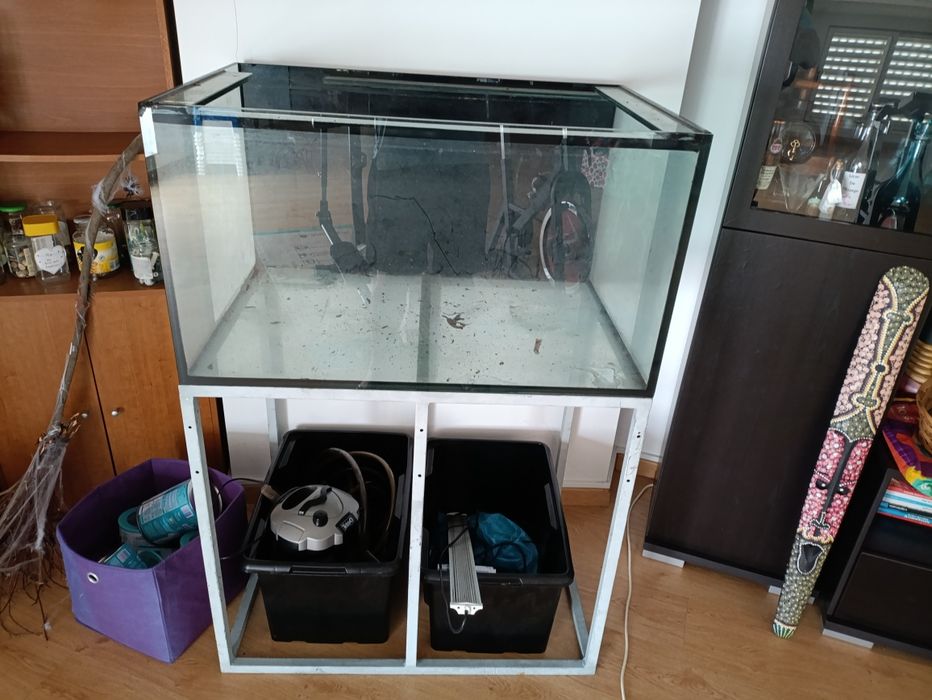 Aquário 270 litros com estrutura metálica