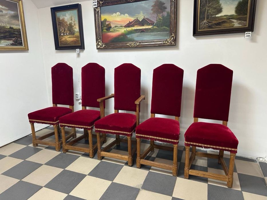 Крісла дерево стільці оксамит бархат 0262