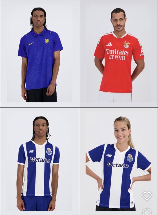 Camisolas de futebol primeira linha