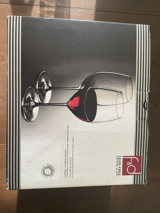 Copos de cristal para vinho tinto da F&D