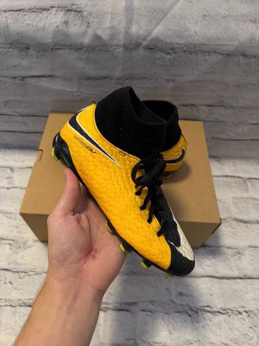 Pomarańczowo czarne Nike Hypervenom Phelon 3 FG - 37.5