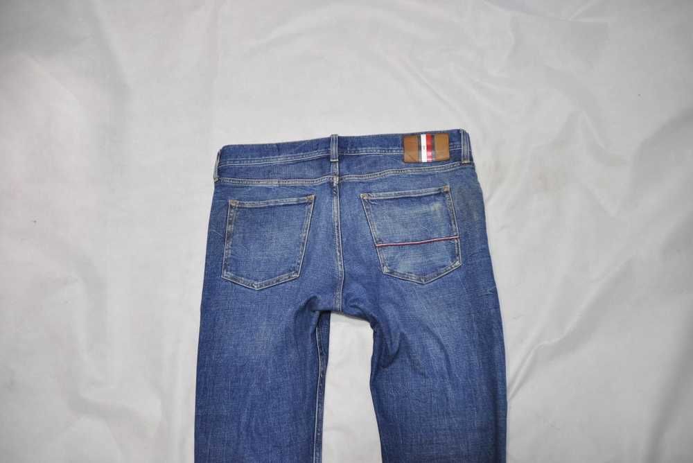 TOMMY HILFIGER BLEECKER L 92cm 34/32 męskie spodnie jeansowe slim stretch s1v