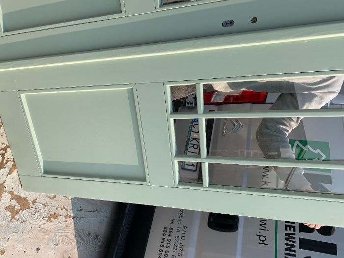 Drzwi drewniane NA WYMIAR francuskie szprosy hampton prowansalskie