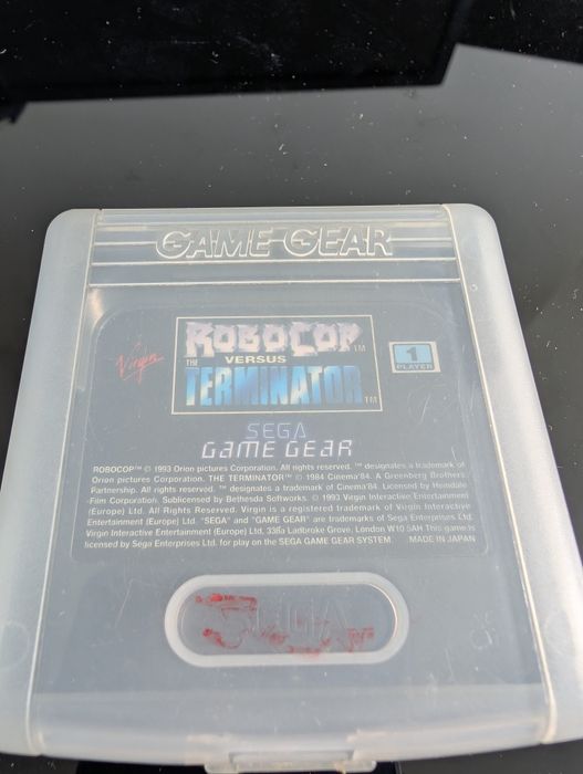 Robocop vs Terminator Game Gear Jogo