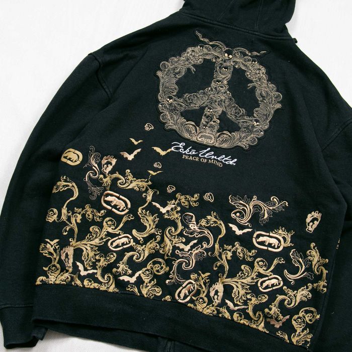 Ecko Unltd y2k baggy overprint bluza rozpinana M