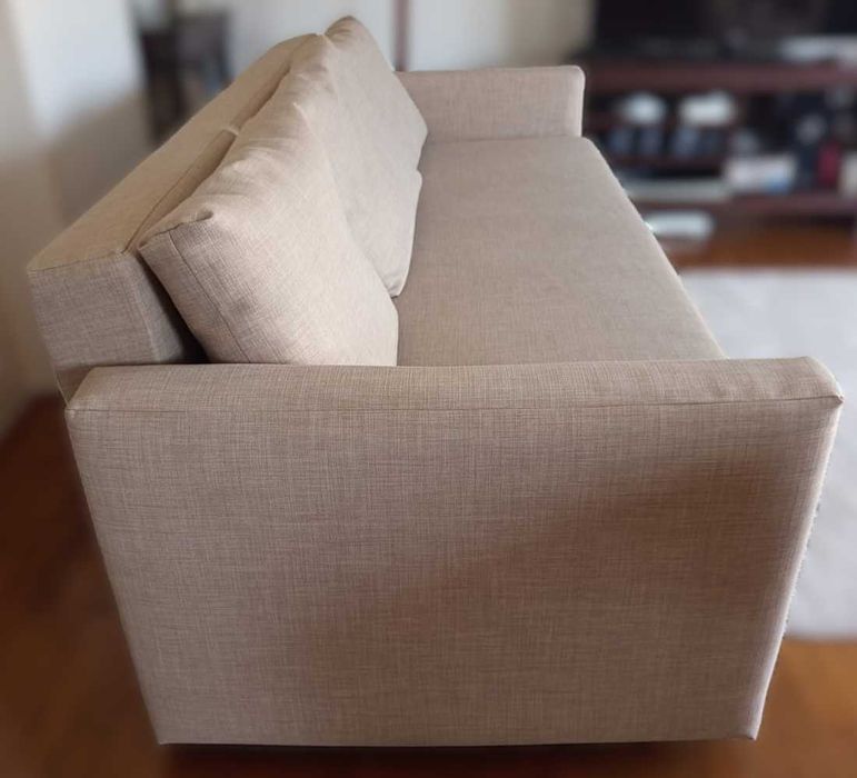 Sofá-Cama 3 lugares Bege