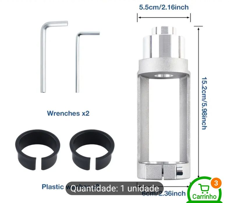 Adaptador para brocas quadradas.