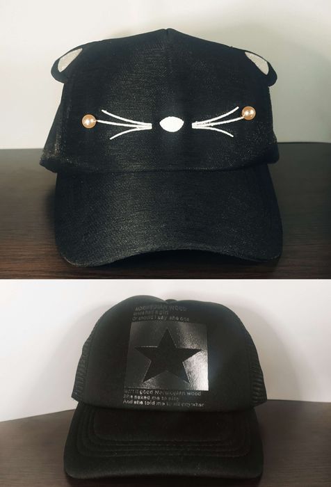 Кепка с узором на застёжке