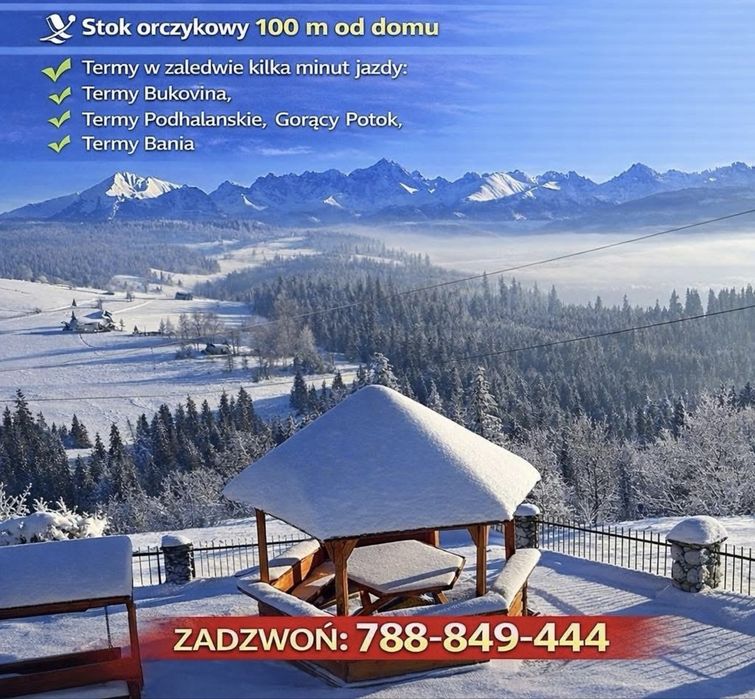 Widok na Tatry! Nocleg +Śniadanie Pokoje  k/Zakopane - Blisko stoków!