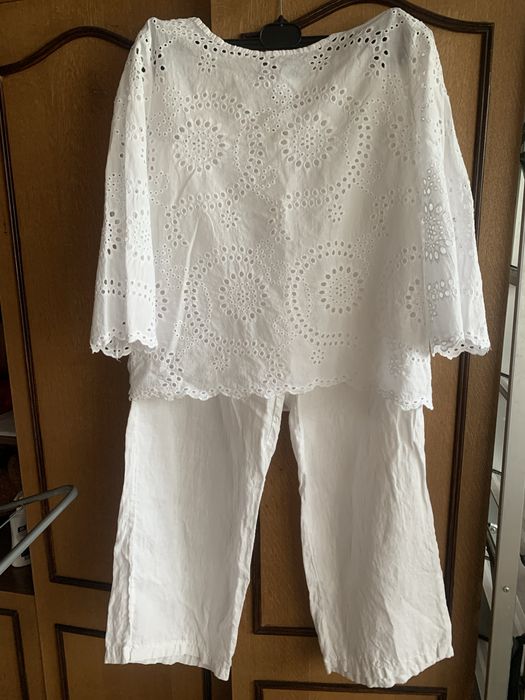 Льяні штани блуза з провою