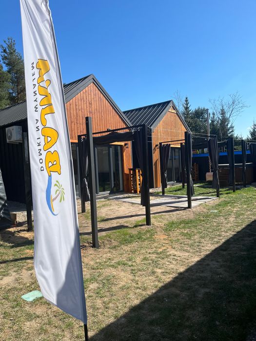 Domki „Bajka” nad jeziorem przy plaży w Zaździerzu
