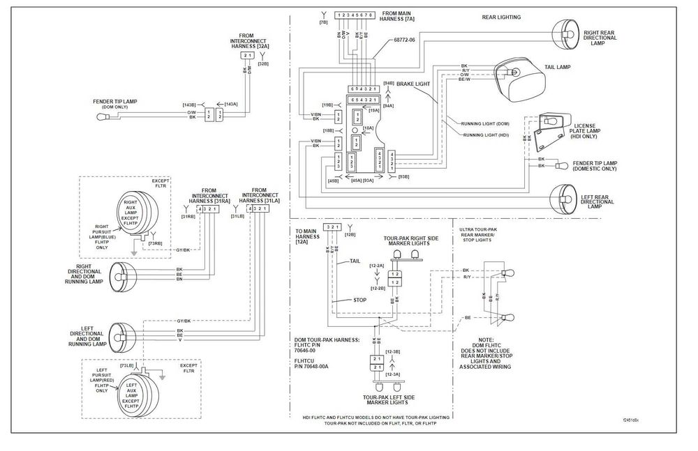 Schematy elektryczne Harley Davidson Electra Glide Softail CVO Touring
