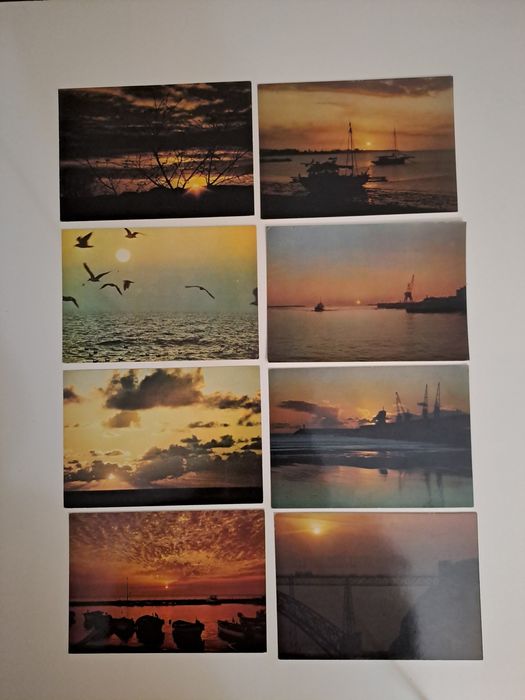 Postais de pôr de Sol em Portugal