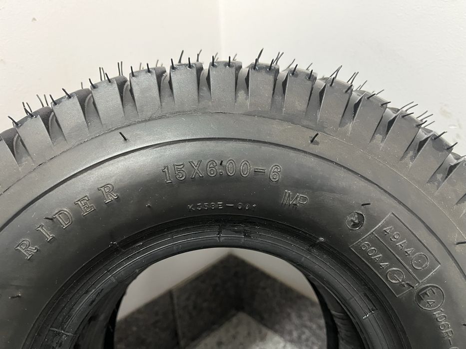 Opona + dętka 15 x 6.00-6 komplet 4 szt jak nowe