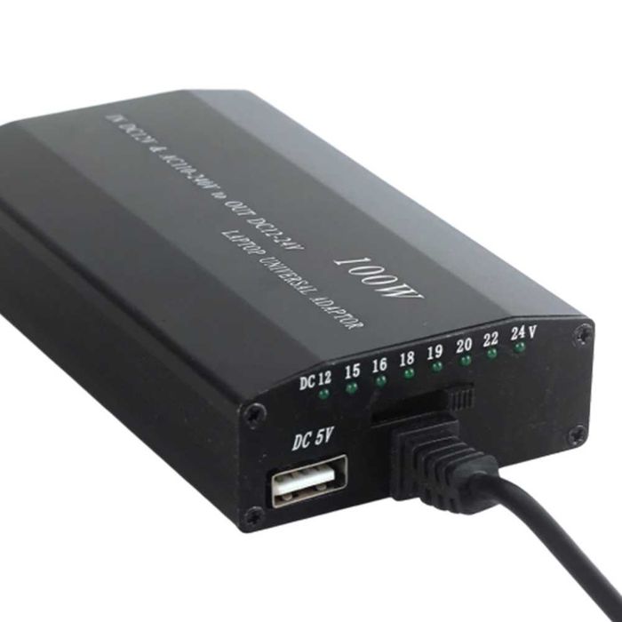 Carregador Universal p/ Portátil 80W/ 96W/ 100W p/ Casa/Isqueiro Carro