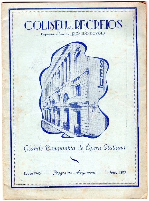 Programas Coliseu do Recreios