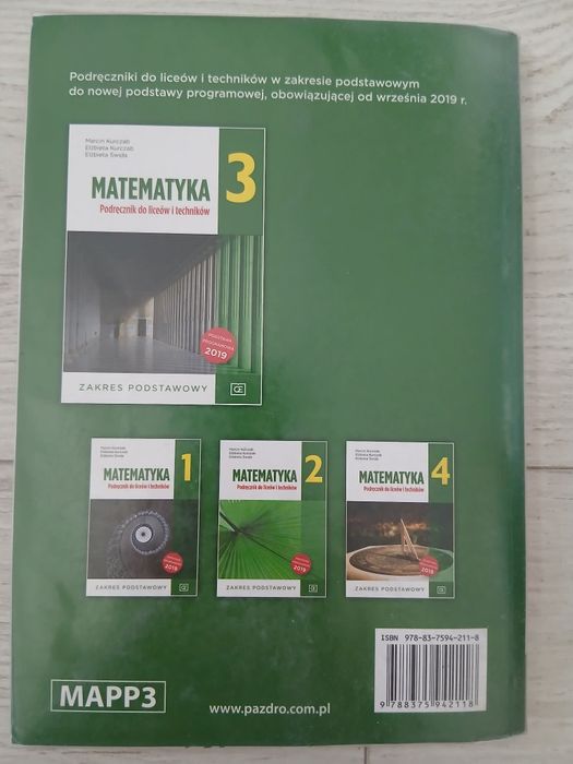 Podręcznik matematyka klasa 3 poziom podstawowy