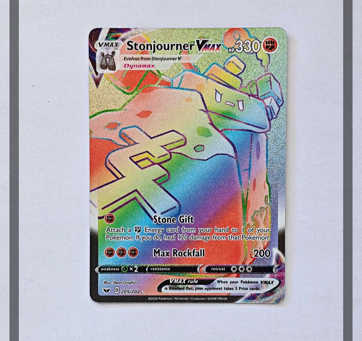 Stonjourner Vmax 205/202 SSH Pokemon ENG-NM