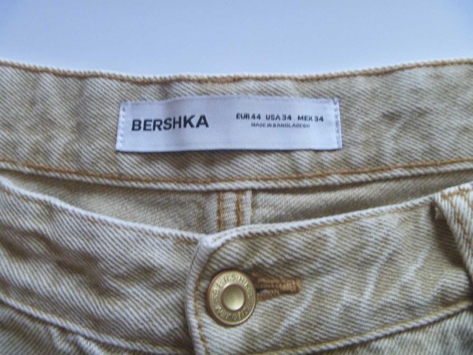 Spodenki Bershka Super Baggy 3/4 Bawełna Hiphop Bardzo Szerokie Roz 34