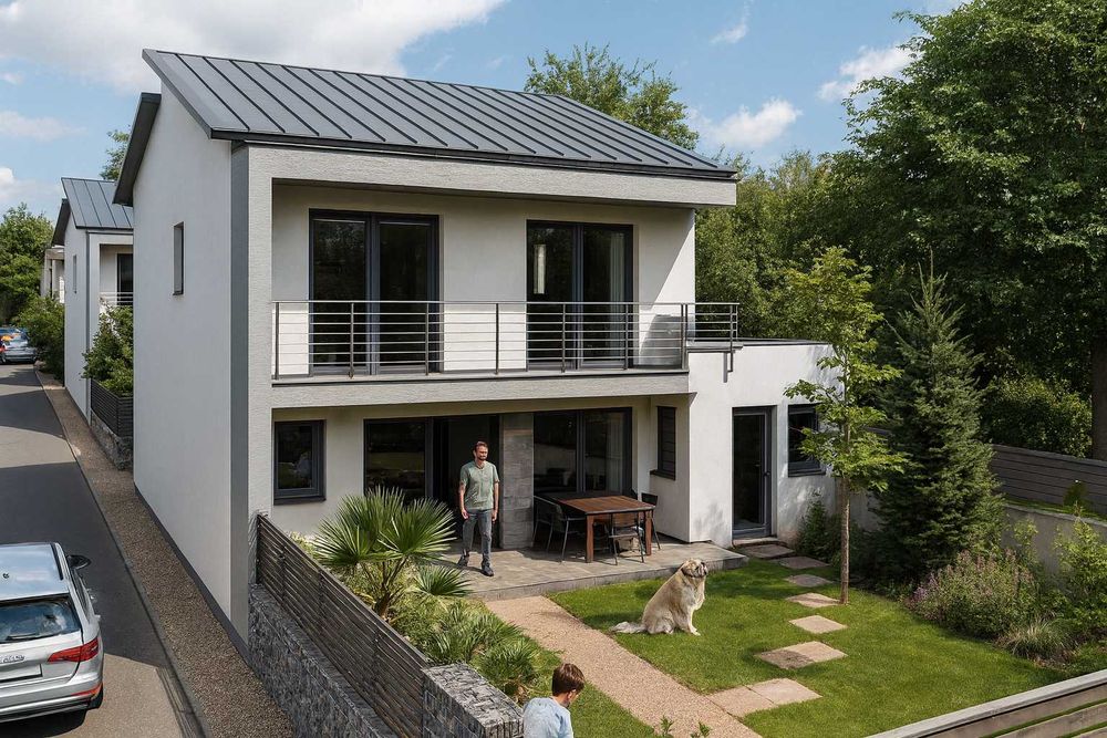 Modułowy Dom piętrowy 85-140 m2 szkielet metal+płyta XPS pod klucz