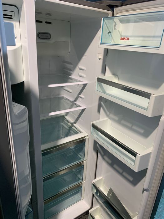 frigorifico bosch americano cinza