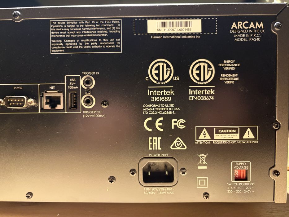 Arcam PA240 końcówka mocy