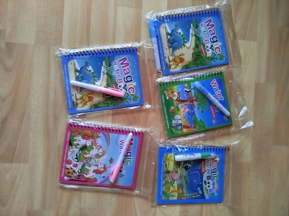 Livros de pintura para criança com cateta de tinta mágica