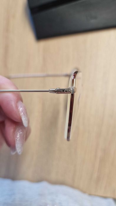 Dior duże oprawki metalowe złote okulary korekcyine -1,75
