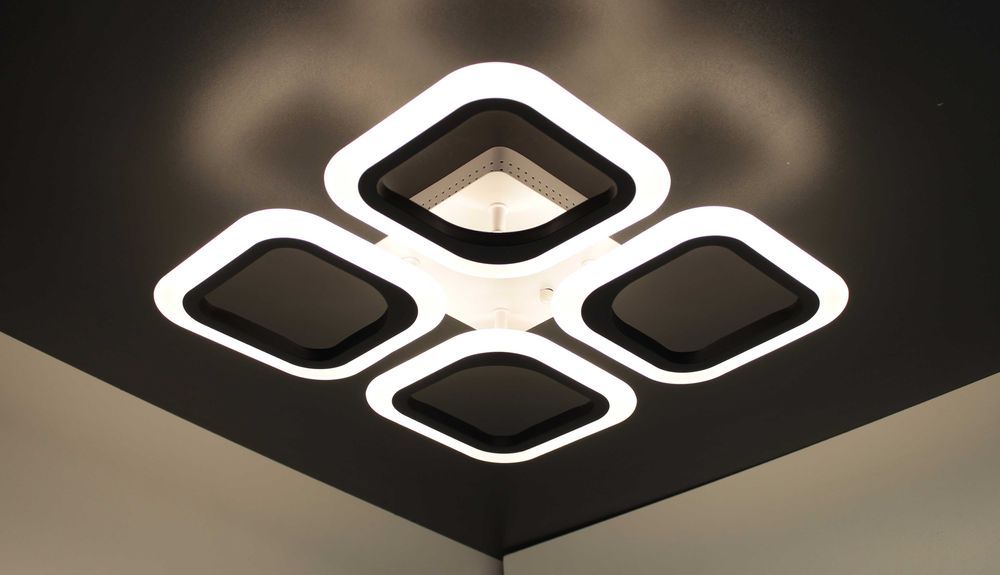 Led-060/4S без підсвічування основи 48Вт люстра смарт лед з пультом