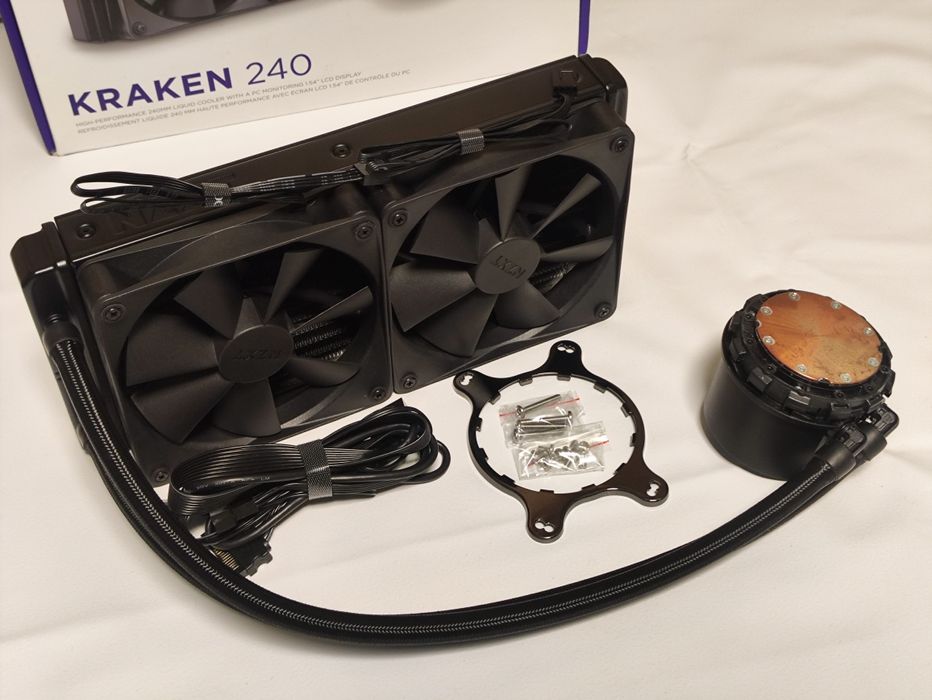 СВО водянка NZXT KRAKEN 240 з екраном LCD display GIF Asetek