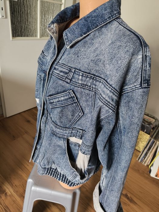 Katana jeansowa kurtka 90's vintage damska unisex L/XL niebieska