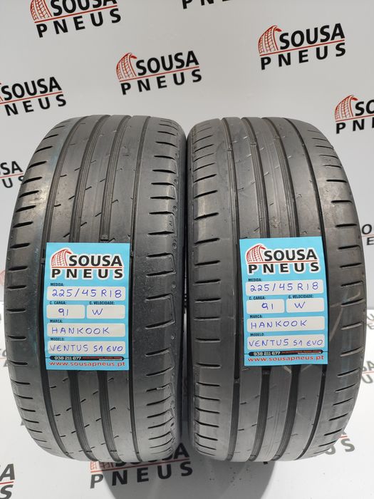 2 pneus semi novos 225-45R18 Hankook - Oferta dos Portes