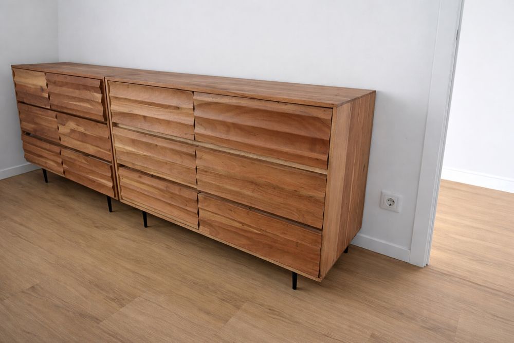 Cómoda em madeira de acacia Petter