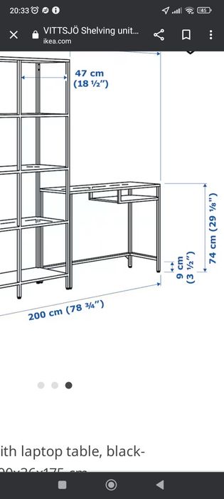 Secretária de metal IKEA