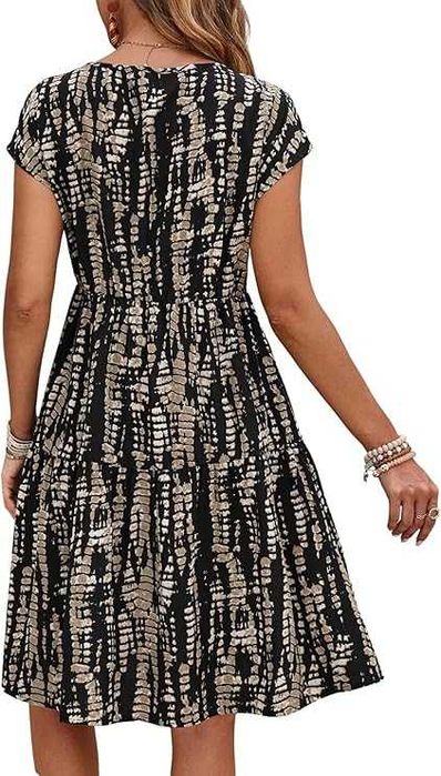 Sukienka damska L linia A panterka SweatyRocks letnia casual boho