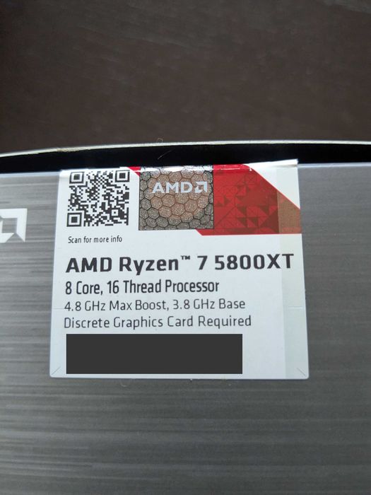 AMD Ryzen 7 5800XT - com caixa e fatura (sem cooler)