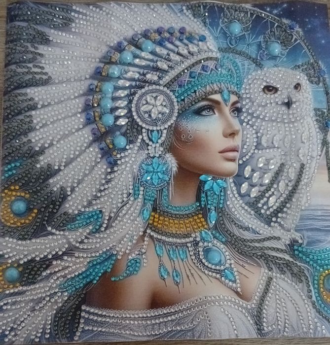Tela em pintura de diamantes