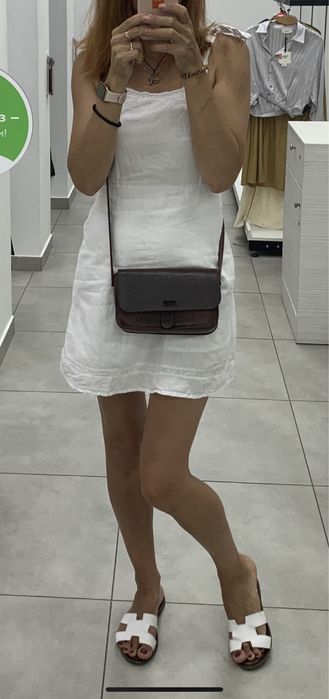 Белый сарафан лён Colin’s XS/S 250гр