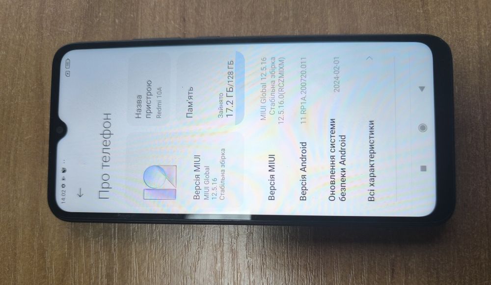 Продам телефон Redmi 10A 6+2/128 Gb