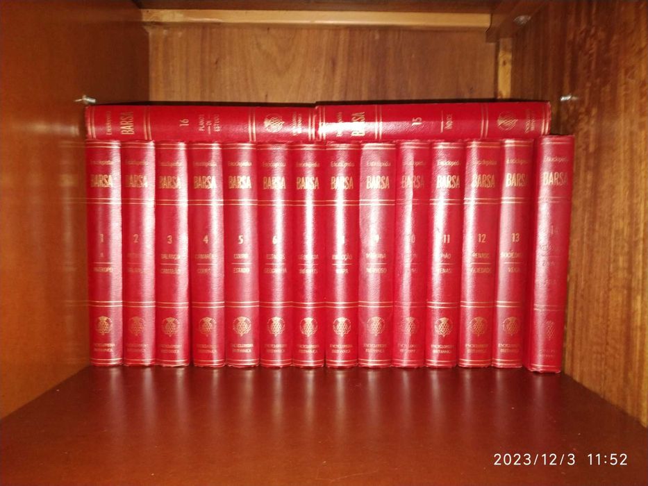 Enciclopédia Barsa 1964 Relíquia Livro de Pesquisa 16 volumes