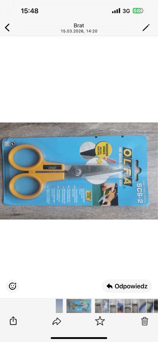 Nożyczki OLFA SCS-2 – profesjonalne, nowe, japońska jakość