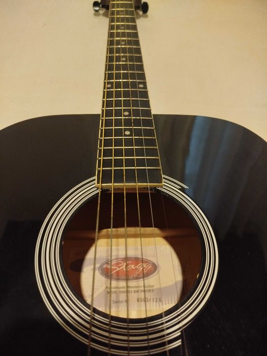 Guitarra STAGG SW203BK Pack2 Western Guitar