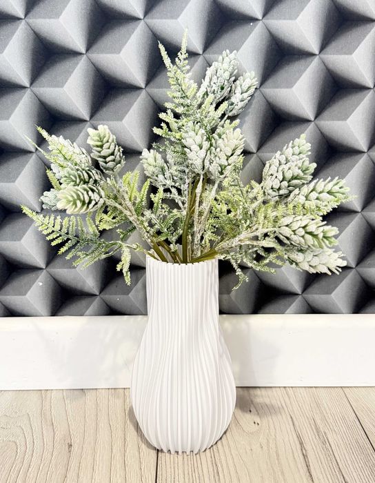 Wazon na LEGO Kwiaty Sztuczne Trawy Dekoracyjny Nowoczesny Biały 18 cm