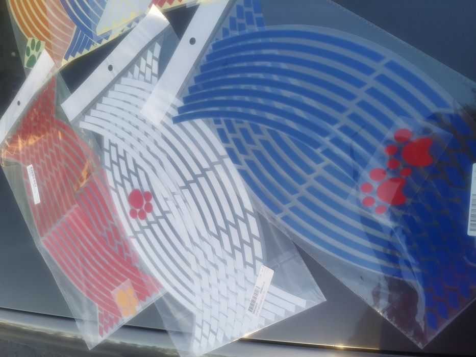 Світловідбиваючі наклейки на мото обід 17“ 18”.+ СОТИ БАК і КРИШКУ бак