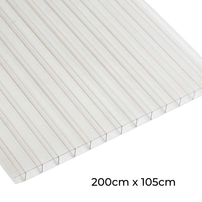 Placas Policarbonato Transparente 2,00x1,05 m com Proteção UV