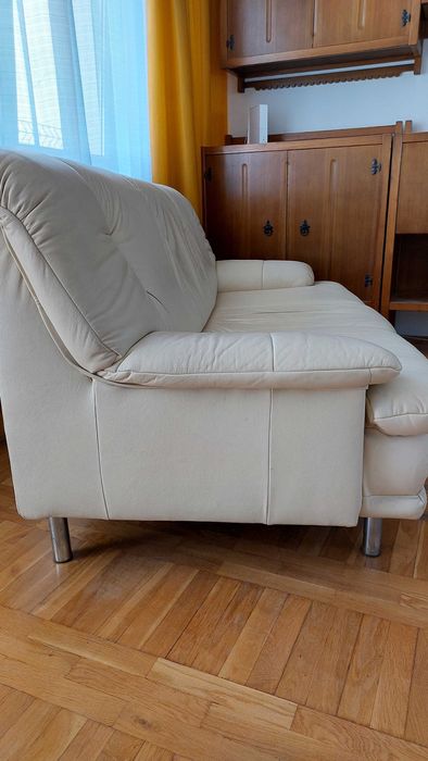 Komplet skórzanych kanap