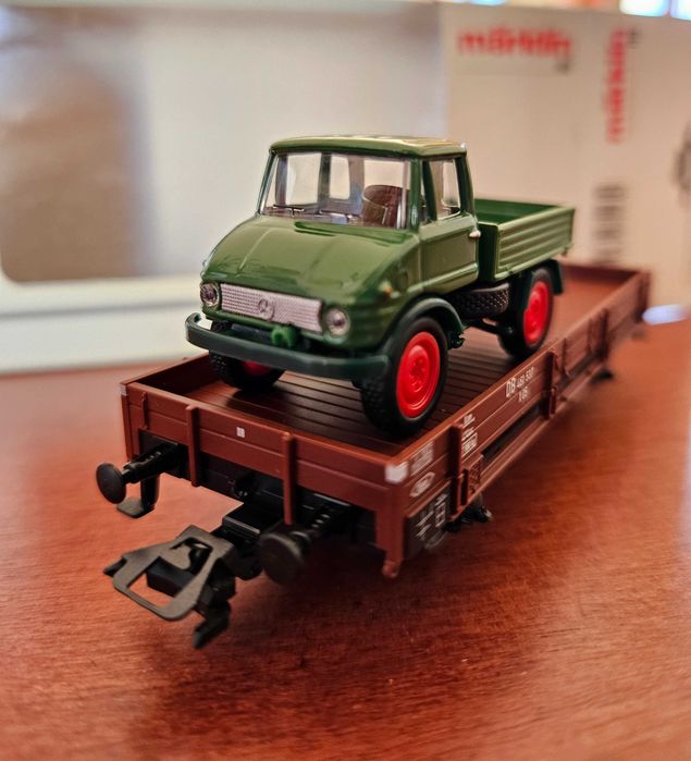 Modelismo comboios colecção - MARKLIN 00761 H0 - Vagão UNIMOG (5 sets)