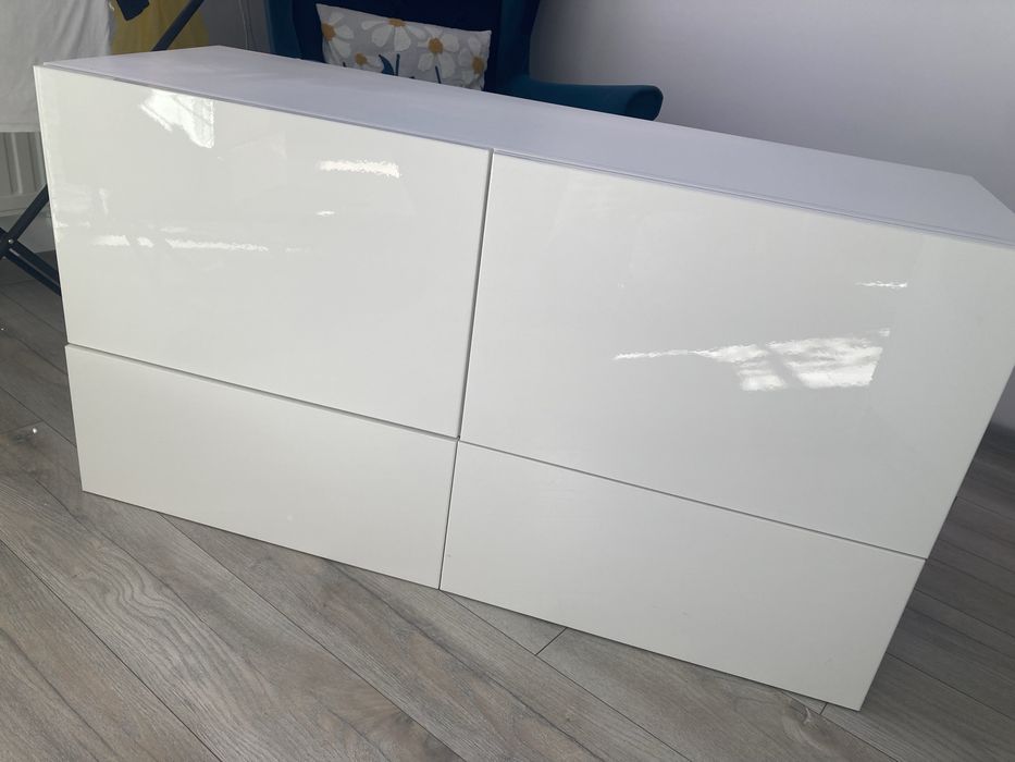 Szafka ikea besta - bialy połysk
