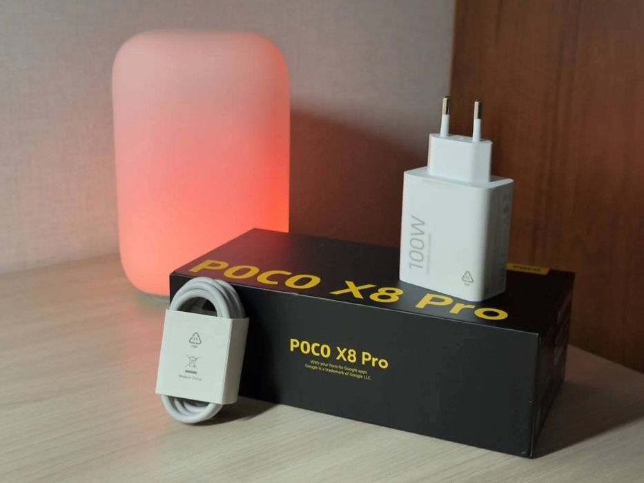 Poco X8 PRO 8*256 Green Black Global Version Adapter 100W